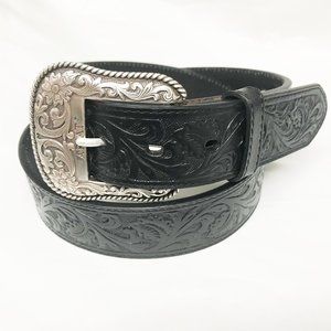 NEW LADIES ARIAT FLORAL EMBOSSED BELT 34 33-36